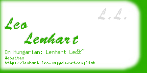 leo lenhart business card